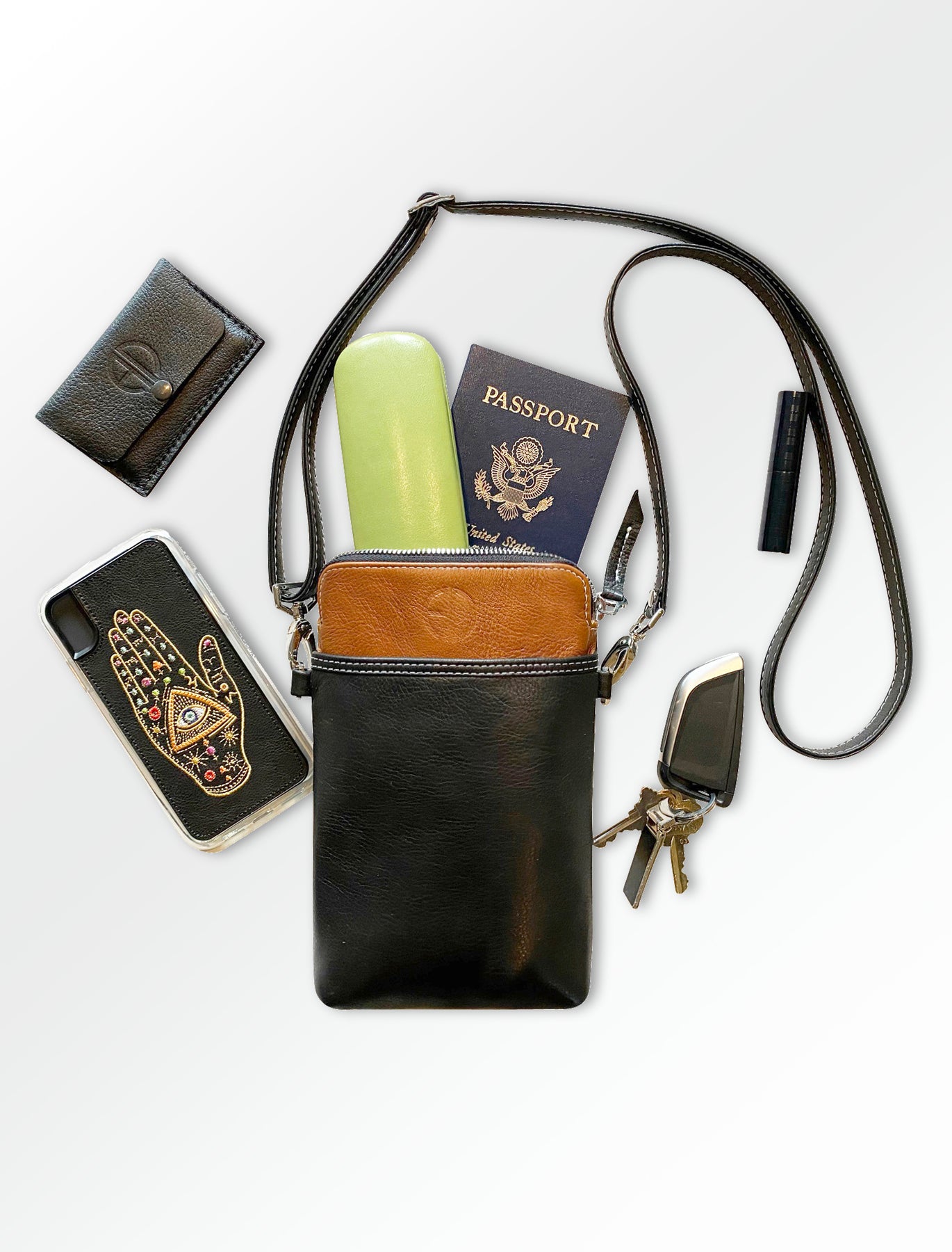 THE PASSPORT XL CROSSBODY BAG Alicia Dakteris Handmade Genuine
